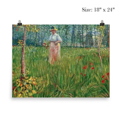 Woman in a Garden by Vincent van Gogh, 1887 poster 5