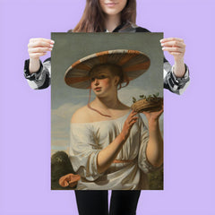 Woman in a Large Hat by Caesar Boetius van Everdingen, c. 1650 poster 3
