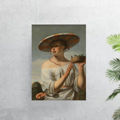 Woman in a Large Hat by Caesar Boetius van Everdingen, c. 1650 poster 7