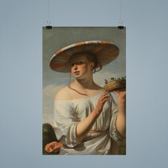 Woman in a Large Hat by Caesar Boetius van Everdingen, c. 1650 poster 9