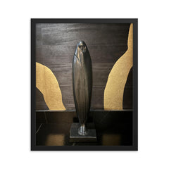 Woman in Marrakech by Celine Lepage framed print on a plain backdrop in size 16"x20".