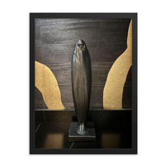 Woman in Marrakech by Celine Lepage framed print on a plain backdrop in size 18"x24".