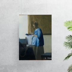 Woman Reading a Letter by Johannes Vermeer poster 7
