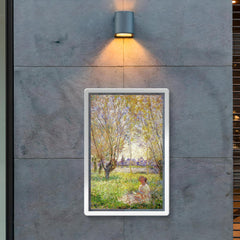 Woman Sitting Under the Willows by Claude Monet, 1880 poster 2