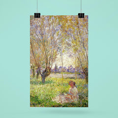 Woman Sitting Under the Willows by Claude Monet, 1880 poster 6