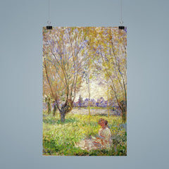 Woman Sitting Under the Willows by Claude Monet, 1880 poster 9