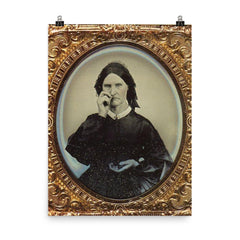 Woman Using Snuff, 1855 poster on a plain backdrop in size 8"x10".
