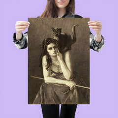 Woman With a Cat on Her Shoulder by Auguste Danse, 1875 poster 3