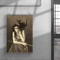 Woman With a Cat on Her Shoulder by Auguste Danse, 1875 poster 4