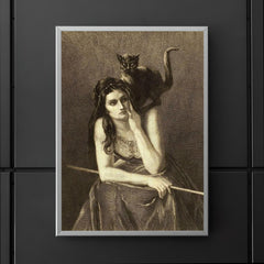 Woman With a Cat on Her Shoulder by Auguste Danse, 1875 poster 5