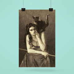 Woman With a Cat on Her Shoulder by Auguste Danse, 1875 poster 6