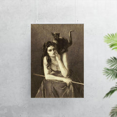 Woman With a Cat on Her Shoulder by Auguste Danse, 1875 poster 7