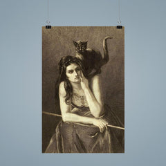 Woman With a Cat on Her Shoulder by Auguste Danse, 1875 poster 9