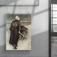 Woman with a Wheelbarrow by Vincent van Gogh, 1883 poster 4