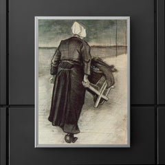 Woman with a Wheelbarrow by Vincent van Gogh, 1883 poster 5