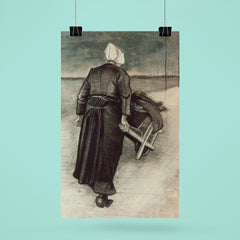 Woman with a Wheelbarrow by Vincent van Gogh, 1883 poster 6