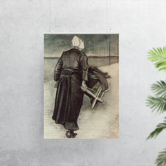 Woman with a Wheelbarrow by Vincent van Gogh, 1883 poster 7