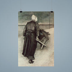 Woman with a Wheelbarrow by Vincent van Gogh, 1883 poster 9
