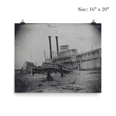 Wreck of the Steamer Calypso with Empire City on Ice, Missouri, 1865, Photo by Thomas Easterly poster 2