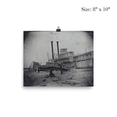 Wreck of the Steamer Calypso with Empire City on Ice, Missouri, 1865, Photo by Thomas Easterly poster 4