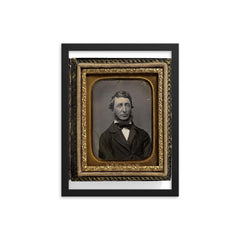 Writer Henry David Thoreau by Benjamin D. Maxham, 1856 framed print on a plain backdrop in size 12"x16".