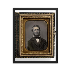 Writer Henry David Thoreau by Benjamin D. Maxham, 1856 framed print on a plain backdrop in size 16"x20".