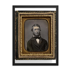 Writer Henry David Thoreau by Benjamin D. Maxham, 1856 framed print on a plain backdrop in size 18"x24".