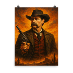 Wyatt Earp poster on a plain backdrop in size 8"x10".