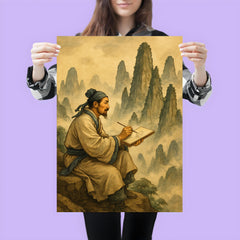 Xu Xiake sketching impossible limestone peaks poster 3