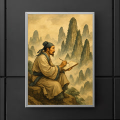 Xu Xiake sketching impossible limestone peaks poster 5