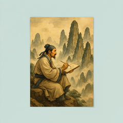 Xu Xiake sketching impossible limestone peaks poster 8