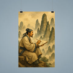 Xu Xiake sketching impossible limestone peaks poster 9