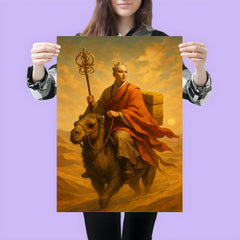Xuanzang crossing desert with scriptures poster 3