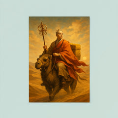 Xuanzang crossing desert with scriptures poster 8