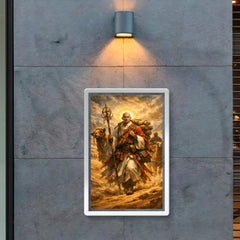 Xuanzang crossing the Taklamakan with scriptures poster 2