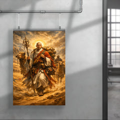 Xuanzang crossing the Taklamakan with scriptures poster 4