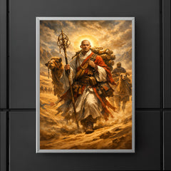 Xuanzang crossing the Taklamakan with scriptures poster 5