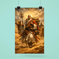 Xuanzang crossing the Taklamakan with scriptures poster 6