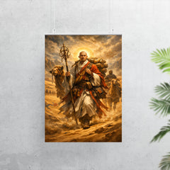 Xuanzang crossing the Taklamakan with scriptures poster 7