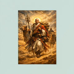 Xuanzang crossing the Taklamakan with scriptures poster 8