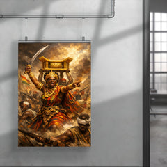 Yaa Asantewaa leading the Golden Stool war poster 4