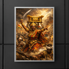 Yaa Asantewaa leading the Golden Stool war poster 5