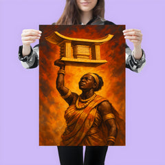 Yaa Asantewaa raising the Golden Stool poster 3