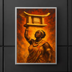 Yaa Asantewaa raising the Golden Stool poster 5