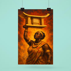 Yaa Asantewaa raising the Golden Stool poster 6