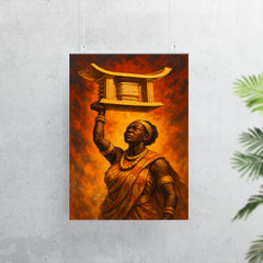 Yaa Asantewaa raising the Golden Stool poster 7