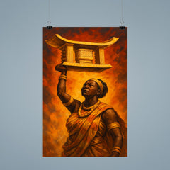 Yaa Asantewaa raising the Golden Stool poster 9