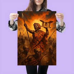Yaa Asantewaa rallying the Golden Stool war poster 3