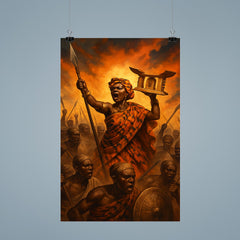 Yaa Asantewaa rallying the Golden Stool war poster 9