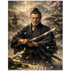 Yagyu Munenori zen garden swordsman portrait jigsaw puzzle